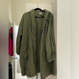 Oversized ASOS green anorak jacket